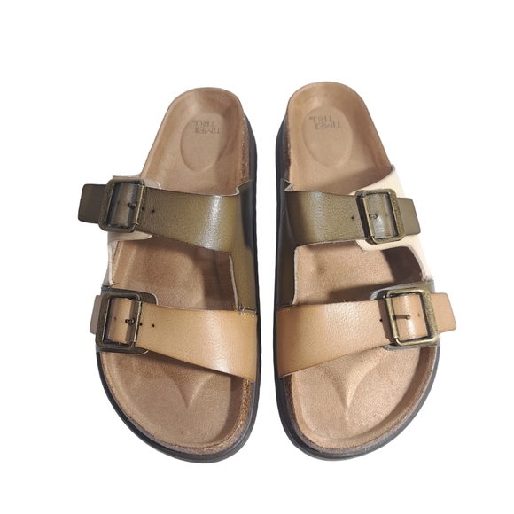 Time and Tru Women's Slip On Sandals Brown Size 9 - Picture 2 of 15